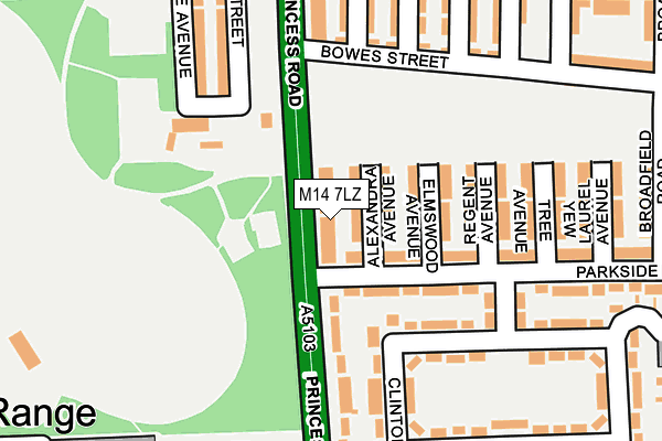 M14 7LZ map - OS OpenMap – Local (Ordnance Survey) M14 7LZ map - OS OpenMap – Local (Ordnance Survey)
