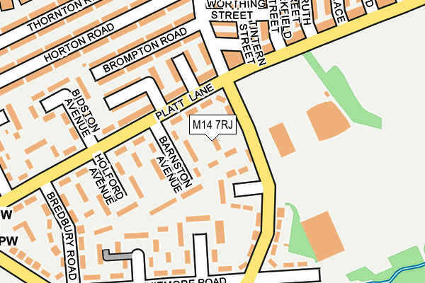 M14 7RJ map - OS OpenMap – Local (Ordnance Survey) M14 7RJ map - OS OpenMap – Local (Ordnance Survey)