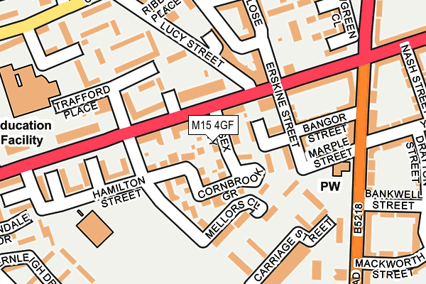 M15 4GF map - OS OpenMap – Local (Ordnance Survey) M15 4GF map - OS OpenMap – Local (Ordnance Survey)