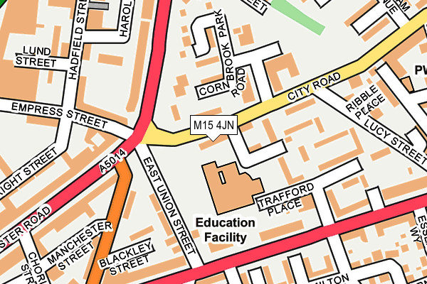 M15 4JN map - OS OpenMap – Local (Ordnance Survey) M15 4JN map - OS OpenMap – Local (Ordnance Survey)