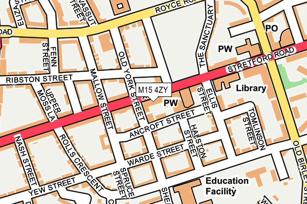 M15 4ZY map - OS OpenMap – Local (Ordnance Survey) M15 4ZY map - OS OpenMap – Local (Ordnance Survey)