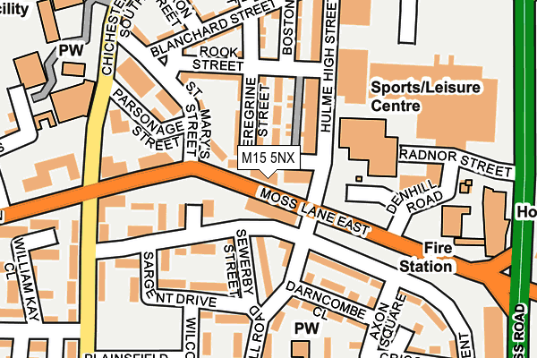 M15 5NX map - OS OpenMap – Local (Ordnance Survey)