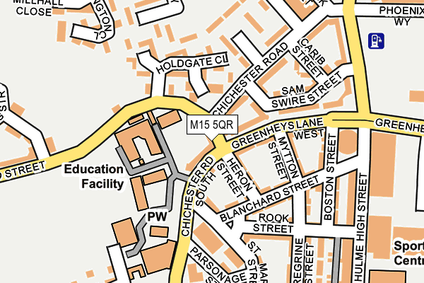 M15 5QR map - OS OpenMap – Local (Ordnance Survey)