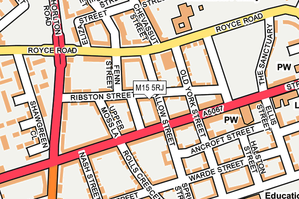 M15 5RJ map - OS OpenMap – Local (Ordnance Survey) M15 5RJ map - OS OpenMap – Local (Ordnance Survey)