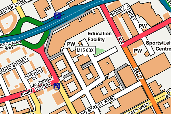 M15 6BX map - OS OpenMap – Local (Ordnance Survey) M15 6BX map - OS OpenMap – Local (Ordnance Survey)