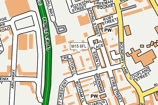 M15 6FL map - OS OpenMap – Local (Ordnance Survey) M15 6FL map - OS OpenMap – Local (Ordnance Survey)