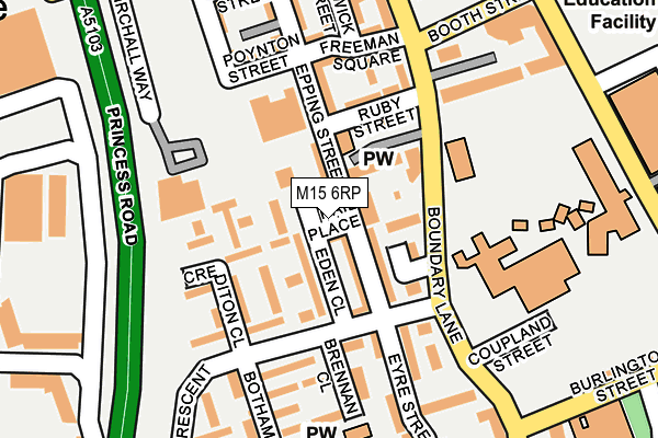 M15 6RP map - OS OpenMap – Local (Ordnance Survey) M15 6RP map - OS OpenMap – Local (Ordnance Survey)