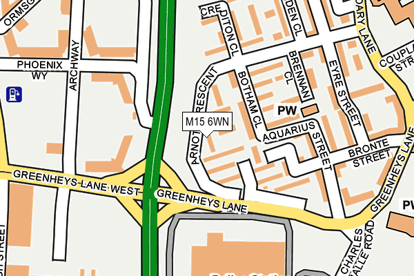 M15 6WN map - OS OpenMap – Local (Ordnance Survey) M15 6WN map - OS OpenMap – Local (Ordnance Survey)