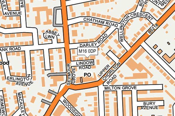 M16 0DP map - OS OpenMap – Local (Ordnance Survey) M16 0DP map - OS OpenMap – Local (Ordnance Survey)