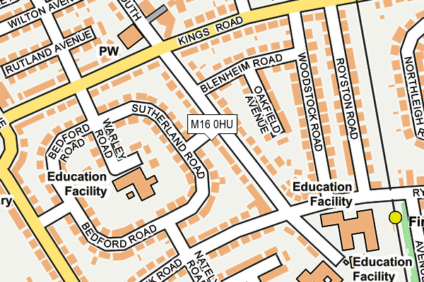 M16 0HU map - OS OpenMap – Local (Ordnance Survey) M16 0HU map - OS OpenMap – Local (Ordnance Survey)