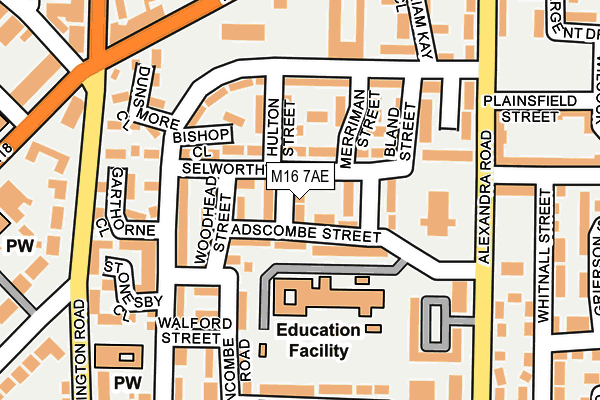 M16 7AE map - OS OpenMap – Local (Ordnance Survey) M16 7AE map - OS OpenMap – Local (Ordnance Survey)
