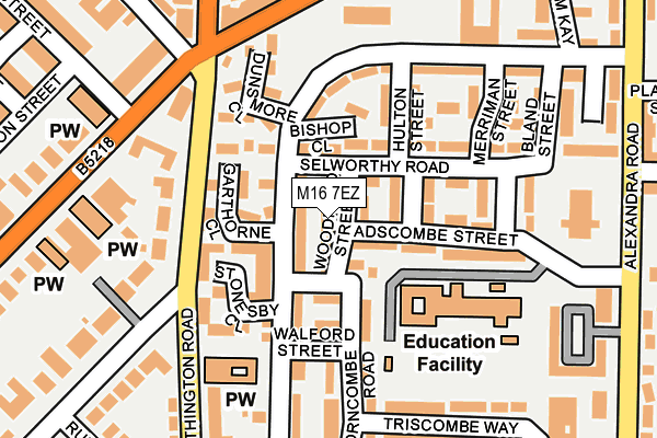 M16 7EZ map - OS OpenMap – Local (Ordnance Survey) M16 7EZ map - OS OpenMap – Local (Ordnance Survey)