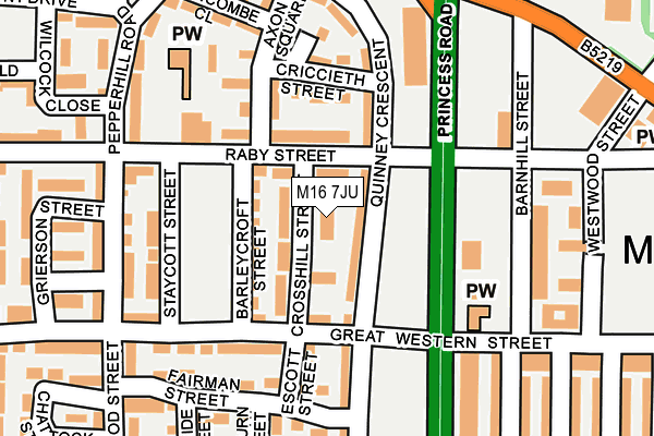 M16 7JU map - OS OpenMap – Local (Ordnance Survey) M16 7JU map - OS OpenMap – Local (Ordnance Survey)