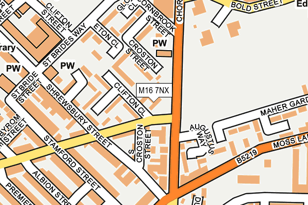 M16 7NX map - OS OpenMap – Local (Ordnance Survey) M16 7NX map - OS OpenMap – Local (Ordnance Survey)