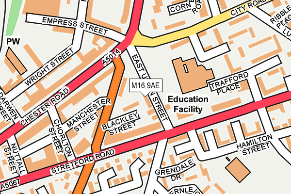M16 9AE map - OS OpenMap – Local (Ordnance Survey) M16 9AE map - OS OpenMap – Local (Ordnance Survey)
