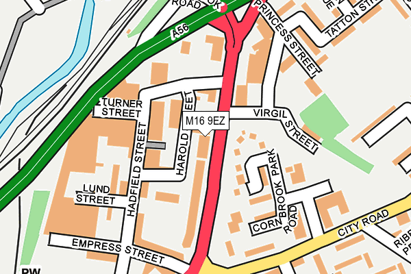 M16 9EZ map - OS OpenMap – Local (Ordnance Survey) M16 9EZ map - OS OpenMap – Local (Ordnance Survey)
