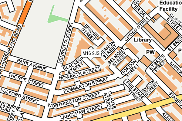 M16 9JS map - OS OpenMap – Local (Ordnance Survey) M16 9JS map - OS OpenMap – Local (Ordnance Survey)