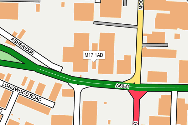 M17 1AD map - OS OpenMap – Local (Ordnance Survey) M17 1AD map - OS OpenMap – Local (Ordnance Survey)