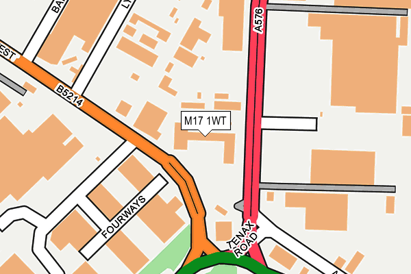 M17 1WT map - OS OpenMap – Local (Ordnance Survey) M17 1WT map - OS OpenMap – Local (Ordnance Survey)