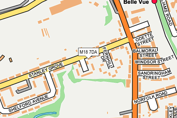M18 7DA map - OS OpenMap – Local (Ordnance Survey) M18 7DA map - OS OpenMap – Local (Ordnance Survey)