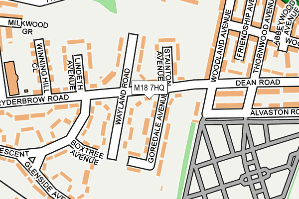 M18 7HQ map - OS OpenMap – Local (Ordnance Survey) M18 7HQ map - OS OpenMap – Local (Ordnance Survey)