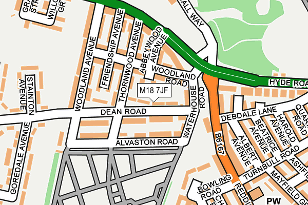 M18 7JF map - OS OpenMap – Local (Ordnance Survey) M18 7JF map - OS OpenMap – Local (Ordnance Survey)
