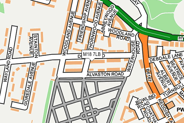 M18 7LB map - OS OpenMap – Local (Ordnance Survey) M18 7LB map - OS OpenMap – Local (Ordnance Survey)