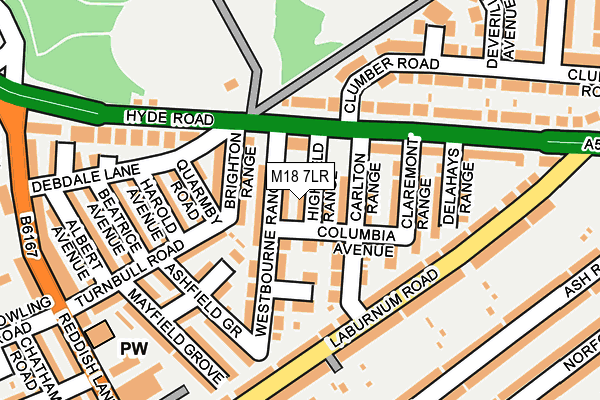 M18 7LR map - OS OpenMap – Local (Ordnance Survey) M18 7LR map - OS OpenMap – Local (Ordnance Survey)