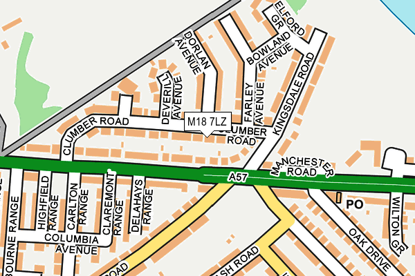 M18 7LZ map - OS OpenMap – Local (Ordnance Survey) M18 7LZ map - OS OpenMap – Local (Ordnance Survey)