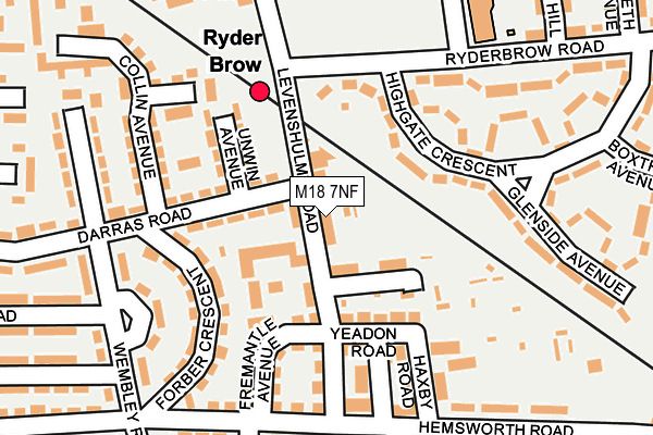 M18 7NF map - OS OpenMap – Local (Ordnance Survey) M18 7NF map - OS OpenMap – Local (Ordnance Survey)