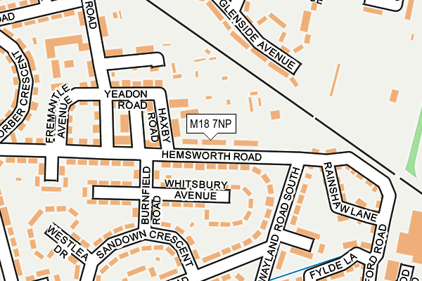 M18 7NP map - OS OpenMap – Local (Ordnance Survey)