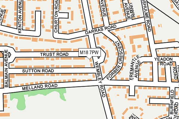 M18 7PW map - OS OpenMap – Local (Ordnance Survey) M18 7PW map - OS OpenMap – Local (Ordnance Survey)