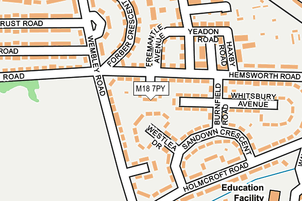 M18 7PY map - OS OpenMap – Local (Ordnance Survey) M18 7PY map - OS OpenMap – Local (Ordnance Survey)