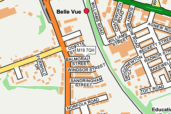 M18 7QH map - OS OpenMap – Local (Ordnance Survey) M18 7QH map - OS OpenMap – Local (Ordnance Survey)