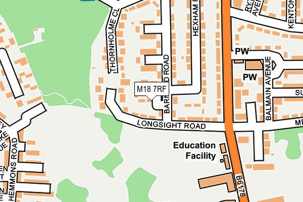 M18 7RF map - OS OpenMap – Local (Ordnance Survey) M18 7RF map - OS OpenMap – Local (Ordnance Survey)