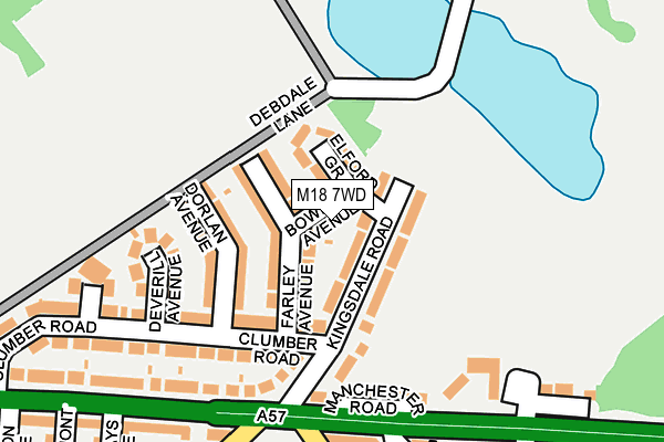 M18 7WD map - OS OpenMap – Local (Ordnance Survey) M18 7WD map - OS OpenMap – Local (Ordnance Survey)