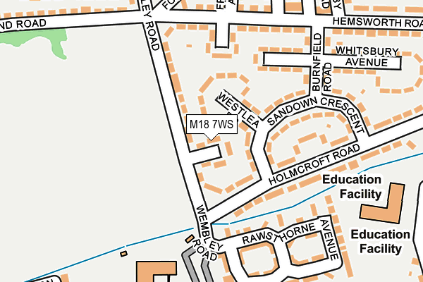 M18 7WS map - OS OpenMap – Local (Ordnance Survey) M18 7WS map - OS OpenMap – Local (Ordnance Survey)