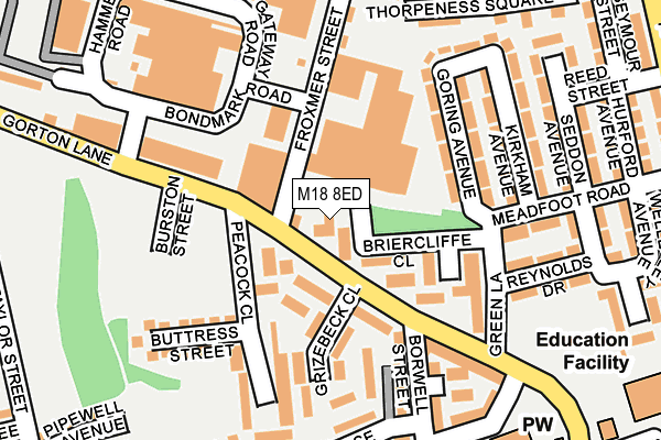 M18 8ED map - OS OpenMap – Local (Ordnance Survey) M18 8ED map - OS OpenMap – Local (Ordnance Survey)