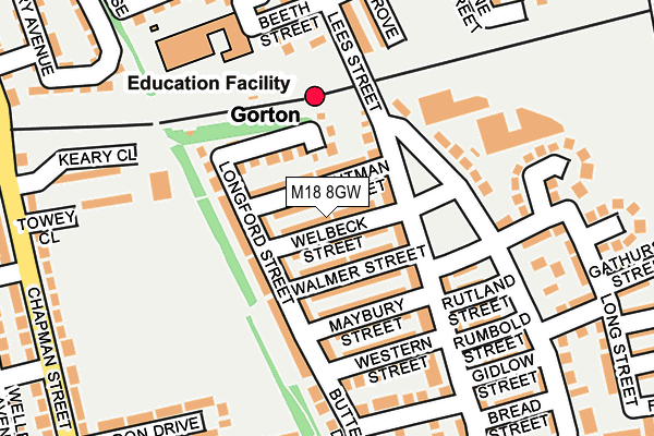 M18 8GW map - OS OpenMap – Local (Ordnance Survey) M18 8GW map - OS OpenMap – Local (Ordnance Survey)