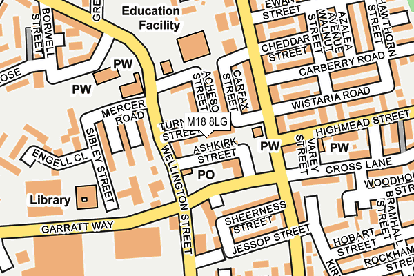 M18 8LG map - OS OpenMap – Local (Ordnance Survey) M18 8LG map - OS OpenMap – Local (Ordnance Survey)