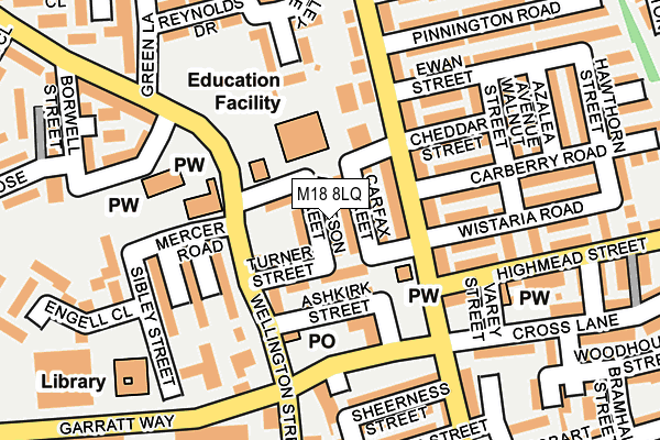 M18 8LQ map - OS OpenMap – Local (Ordnance Survey) M18 8LQ map - OS OpenMap – Local (Ordnance Survey)