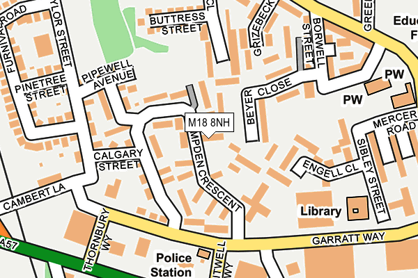 M18 8NH map - OS OpenMap – Local (Ordnance Survey) M18 8NH map - OS OpenMap – Local (Ordnance Survey)