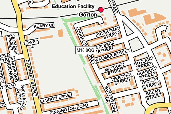 M18 8QG map - OS OpenMap – Local (Ordnance Survey) M18 8QG map - OS OpenMap – Local (Ordnance Survey)