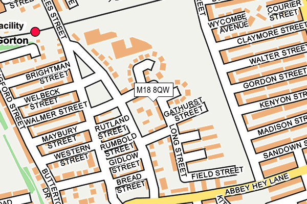 M18 8QW map - OS OpenMap – Local (Ordnance Survey) M18 8QW map - OS OpenMap – Local (Ordnance Survey)