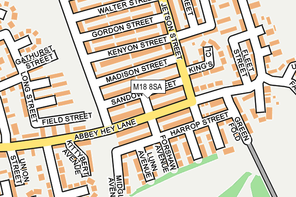 M18 8SA map - OS OpenMap – Local (Ordnance Survey) M18 8SA map - OS OpenMap – Local (Ordnance Survey)