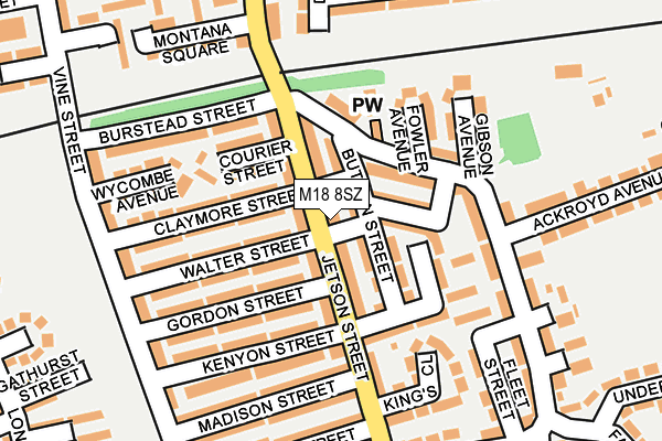 M18 8SZ map - OS OpenMap – Local (Ordnance Survey) M18 8SZ map - OS OpenMap – Local (Ordnance Survey)