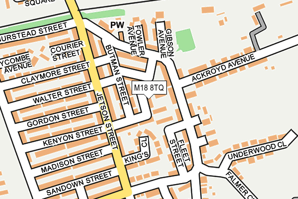 M18 8TQ map - OS OpenMap – Local (Ordnance Survey) M18 8TQ map - OS OpenMap – Local (Ordnance Survey)