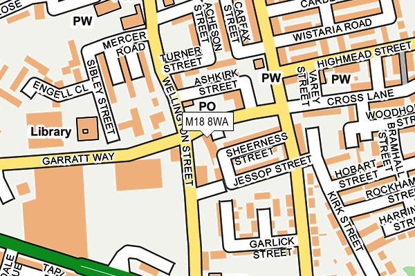 M18 8WA map - OS OpenMap – Local (Ordnance Survey) M18 8WA map - OS OpenMap – Local (Ordnance Survey)