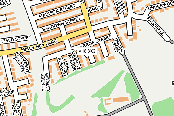 M18 8XG map - OS OpenMap – Local (Ordnance Survey) M18 8XG map - OS OpenMap – Local (Ordnance Survey)