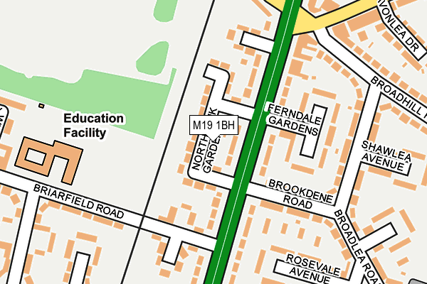 M19 1BH map - OS OpenMap – Local (Ordnance Survey) M19 1BH map - OS OpenMap – Local (Ordnance Survey)